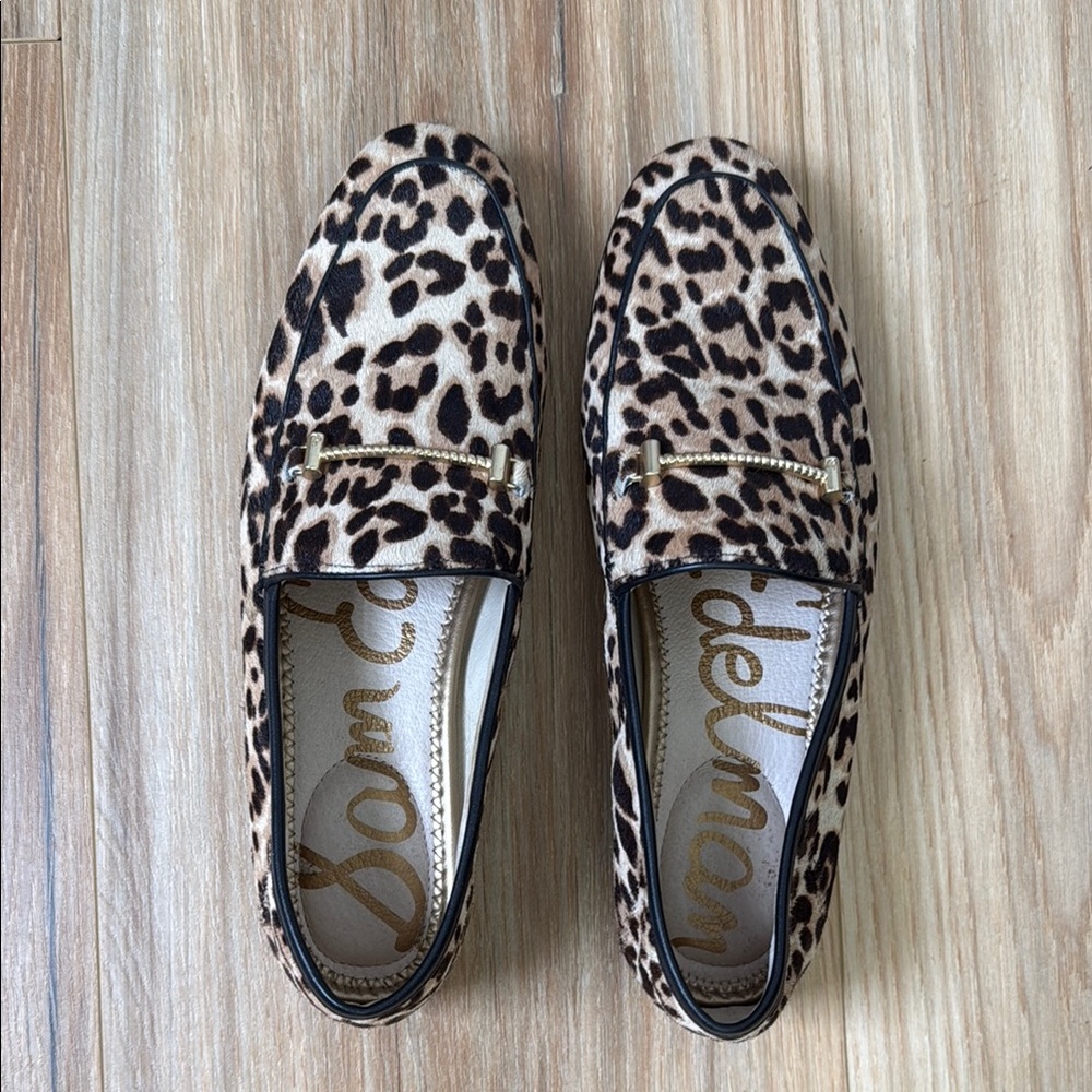Sam Edelman Brown and Black Faux Fur Animal Print Flats